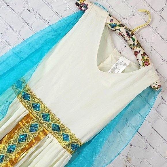 Spirit Halloween Egyptian Pharaoh Cleopatra Dress & Pharaoh Hat Women Sz M(8-10) - Picture 12 of 17